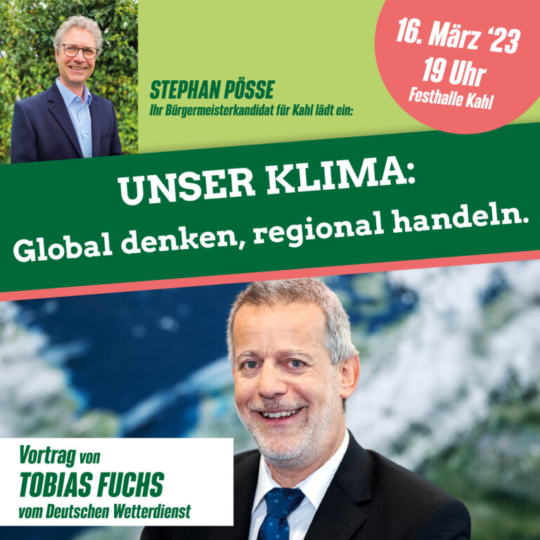 Vortrag von Klimaexperte Tobias Fuchs zum Thema „Unser Klima: Global denken, regional handeln“