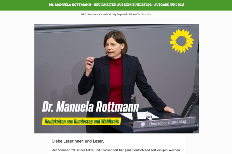 Newsletter von Dr. Manuela Rottmann MdB abonnieren