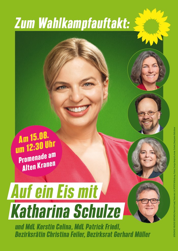 Wahlkampfauftakt in Würzburg: „Auf ein Eis mit Katharina Schulze“