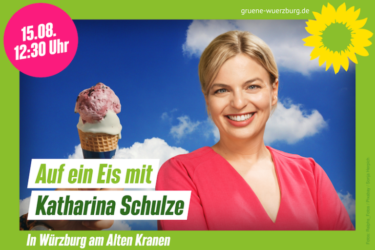 Wahlkampfauftakt in Würzburg: „Auf ein Eis mit Katharina Schulze“