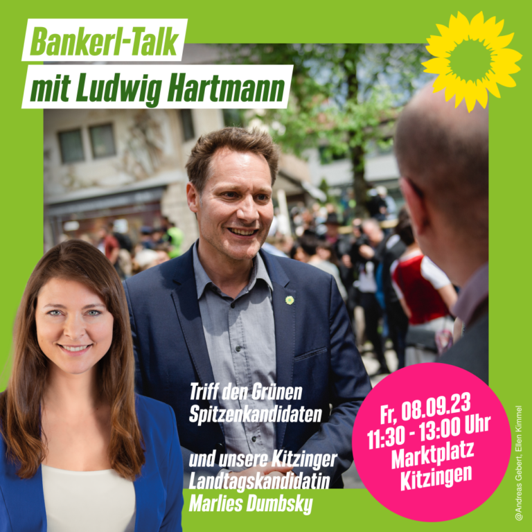 Ludwig Hartmann zum „Bankerl-Talk“ in Kitzingen