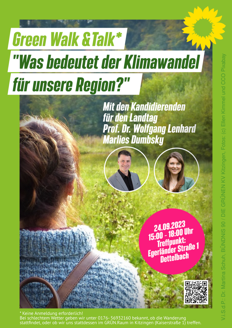 Green Walk & Talk mit den Landtagswahl-Kandidierenden in Dettelbach