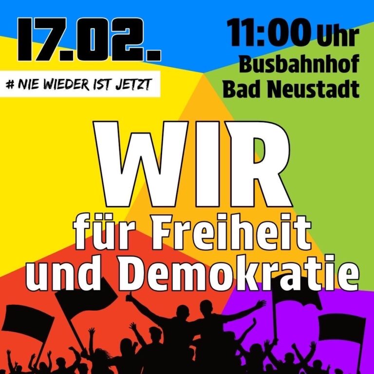 Kundgebung in Bad Neustadt „Wir für Freiheit und Demokratie“