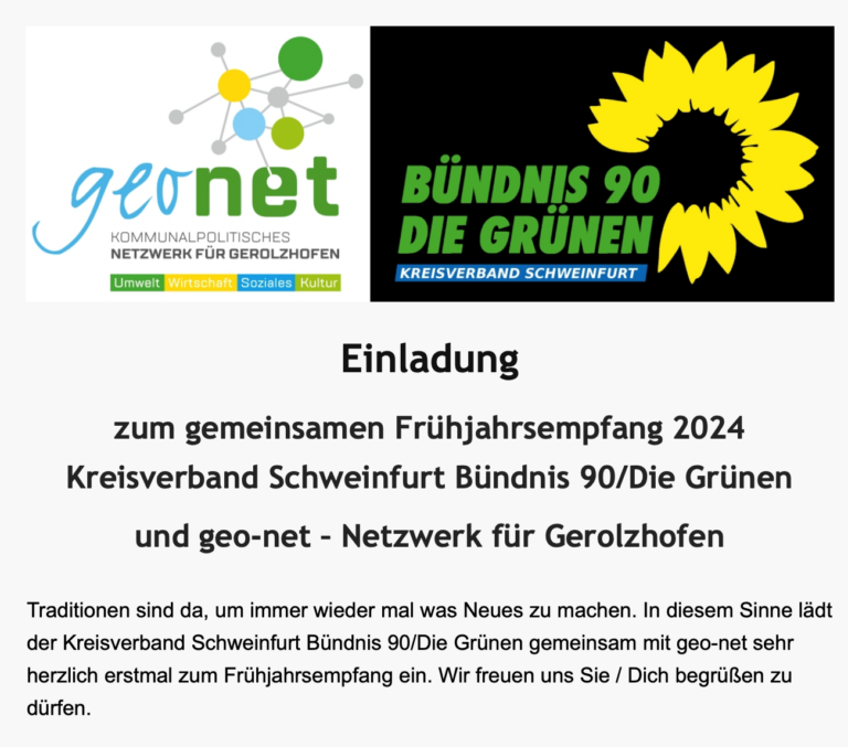 Frühlingsempfang geo-net & GRÜNE Schweinfurt