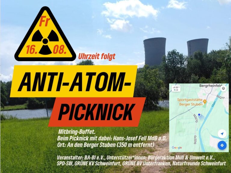 Anti-Atom-Picknick zur Sprengung der Kühltürme in Grafenrheinfeld