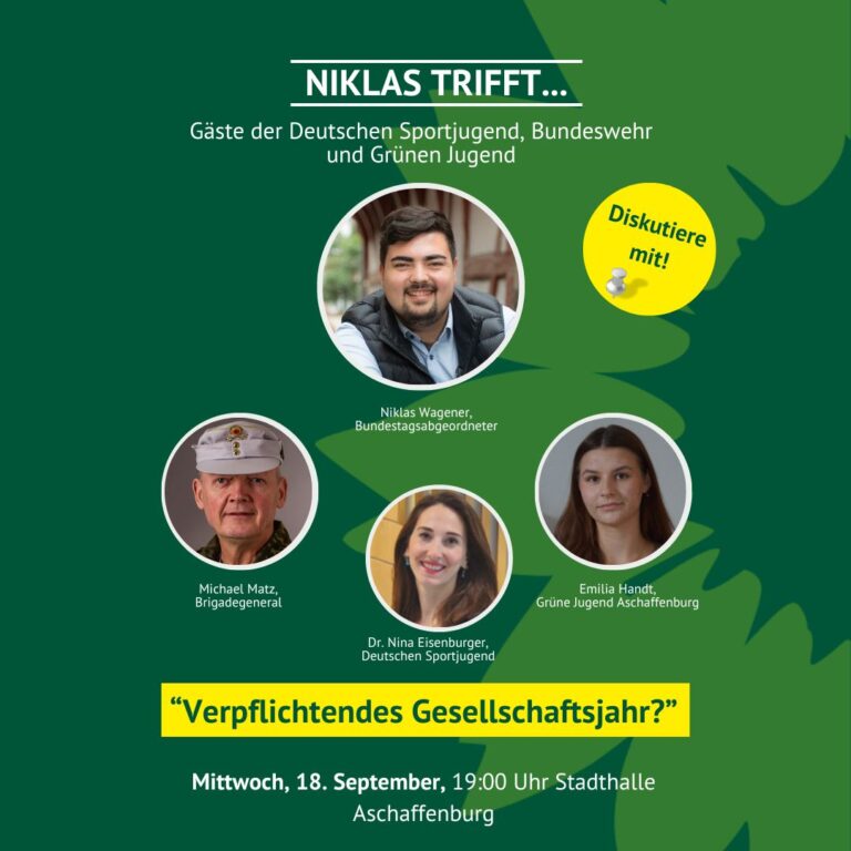 Podiumsdiskussion mit Publikumsbeteiligung: „Verpflichtendes Gesellschaftsjahr – sinnvolle Idee oder eine Belastung für die Jugend?“