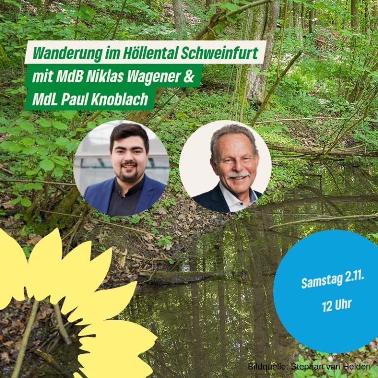 Wanderung im Höllental Schweinfurt mit MdB Niklas Wagener & MdL Paul Knoblach