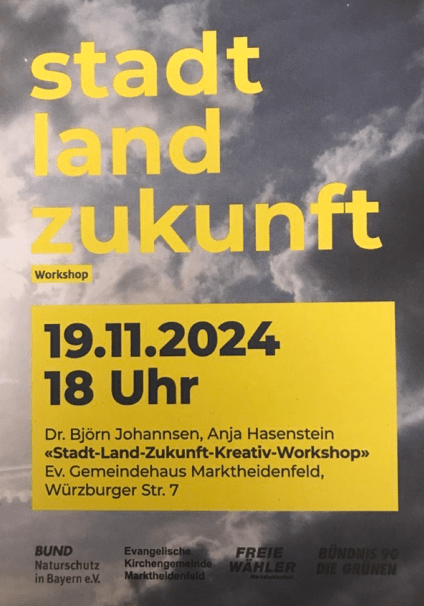 GRÜNE Main-Spessart laden ein zum „Stadt – Land – Zukunft – Kreativ – Workshop“ 