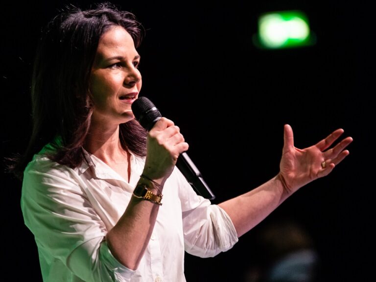 Annalena Baerbock auf Wahlkampftour in Würzburg