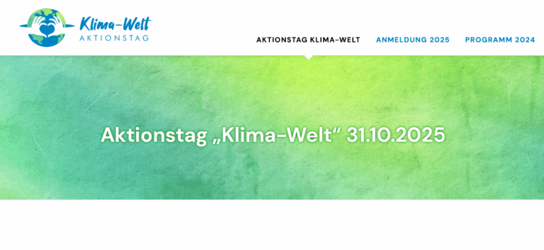 Projektbeschreibung Aktionstag „Klima-Welt“ – www.klima-welt.org